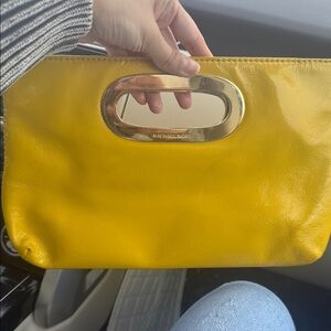 Michael Kors Gold Accent Yellow Clutch